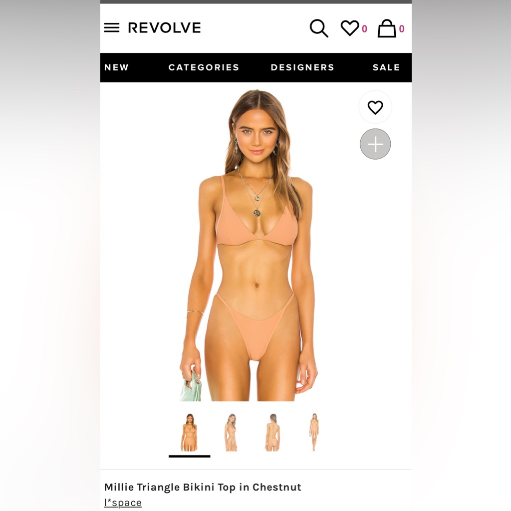 Revolve Top And Bottom Together- Jay Bitsy Bikini Bottom And Top In Chestnut!